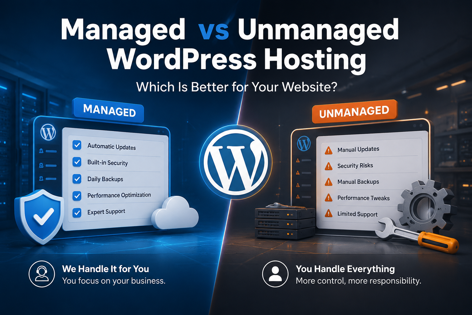managed-vs-unmanaged-wordpress-hosting