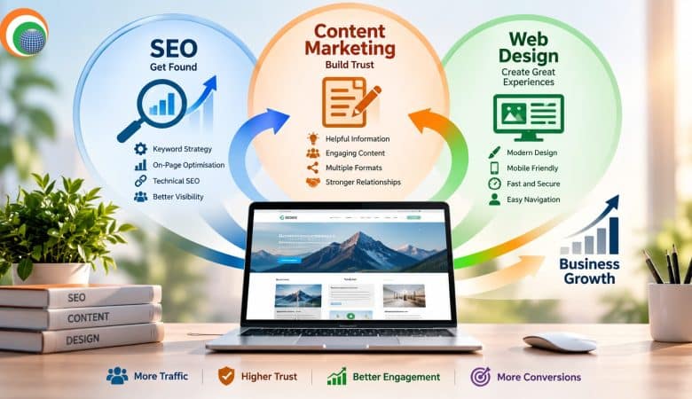 How SEO, Content Marketing, and Web Design Work Together